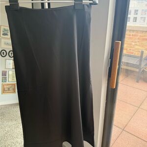 J. Crew Black long silky Skirt